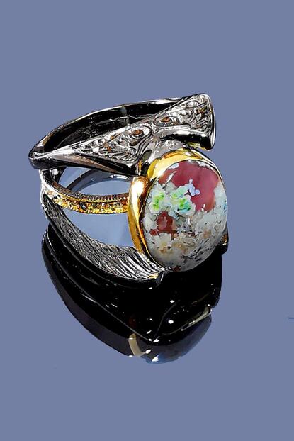 Agate Stone 100 Dogal Tasli Ozel Tasarim 925 Ayar Gumus Yuzuk Yosun Akik Tasi Trendyol