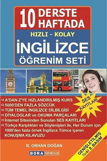 Bora Yayincilik 10 Derste 10 Haftada Hizli Kolay Ingilizce Ogrenim Seti Trendyol