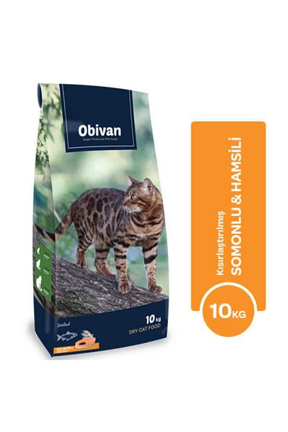 Obivan Somonlu Ve Hamsili Kisirlastirilmis Kedi Mamasi 10 Kg Trendyol