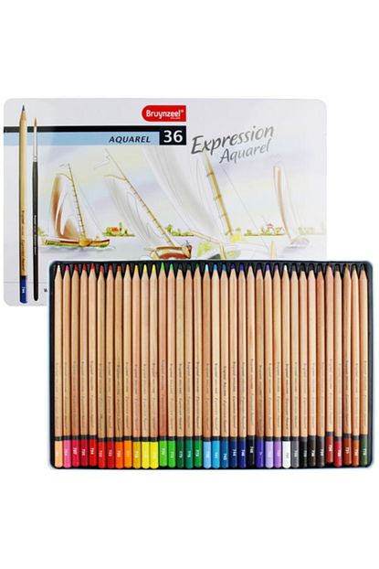 Bruynzeel Expression Aquarelle 36 Renk Kuru Sulu Kalem Seti Trendyol