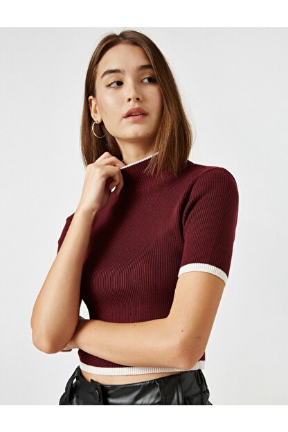 Koton Dik Yaka Kisa Kollu Kazak Trendyol