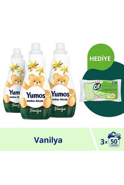 Yumos Dogal Ozler Vanilya Camasir Yumusatici 1200 Ml 3 X 50 Yikama Cif 3 Lu Konfor Sunger Trendyol