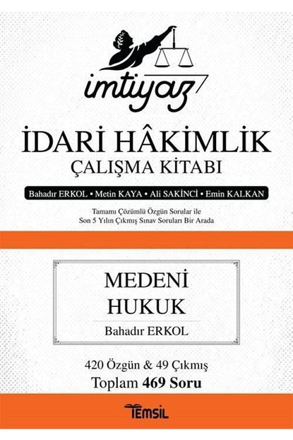 Temsil Kitap Imtiyaz Idari Hakimlik Calisma Kitabi Medeni Hukuk Trendyol
