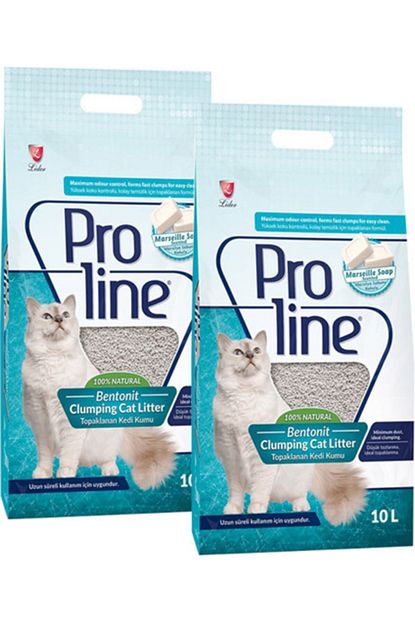 pro line proline marsilya sabun kokulu kedi kumu 10 lt x 2 adet fiyati yorumlari trendyol