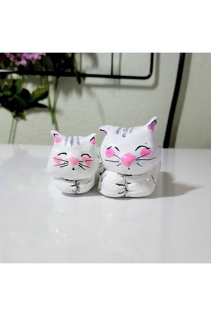 Fatofotofan El Yapimi Seramik Kil 2 Li Uyuyan Kedi Trendyol
