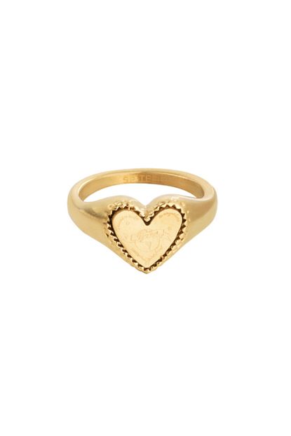 Lora Istanbul Kadin Altin Maya Heart Vintage Yuzuk Trendyol
