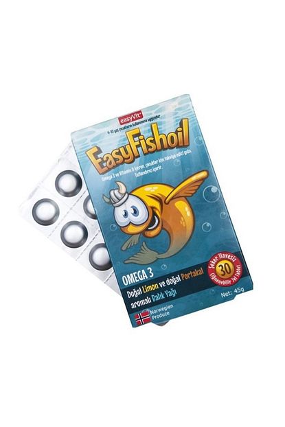 Easy Fishoil Cocuklar Icin Omega 3 Ve D Vitamini 30 Tablet Trendyol