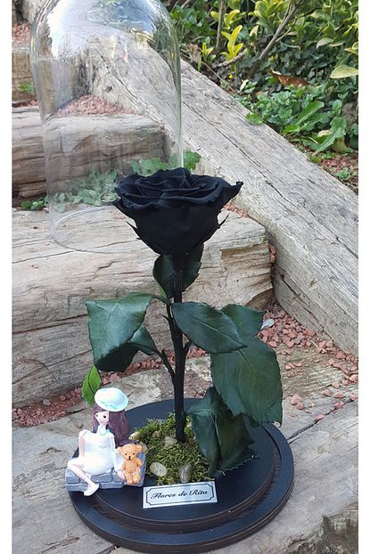 Flores De Rita Cam Fanusta Siyah Solmayan Gul Trendyol