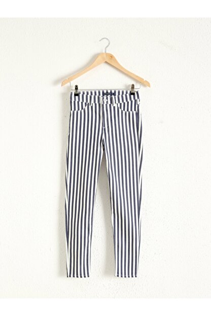 Lc Waikiki Kadin Mavi Cizgili Jean Pantolon Fiyati Yorumlari Trendyol