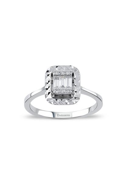 D Diamond 0 16 Karat Pirlanta Baget Yuzuk Altin Trendyol