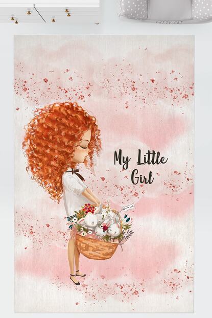 Homamia Kivircik Kiz Dijital Baski Cocuk Oda Halisi Trendyol