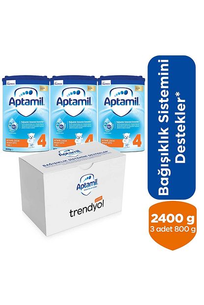 Aptamil 4 Cocuk Devam Sutu 2400g 1 Yas 3 X 800g Akilli Kutu Trendyol
