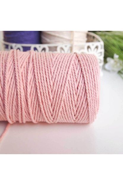 Renkli Siparis Acik Pembe 3 Mm 3 Bukum Pamuk Taranabilir Makrome Ipi 500 Gr Trendyol