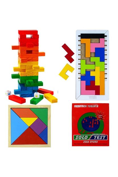 Elif Renkli 54 Parca Jenga 4 Lu Set Trendyol