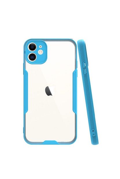 Gramaphone Iphone 11 Kilif Arkasi Mat Kenarlari Renkli Kamera Korumali Mavi Arka Kapak Trendyol
