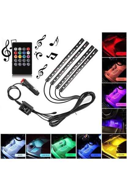 Ottoman Sese Duyarli 12 Ledli Ayak Alti Led Lamba Muzik Ritim Duyarli Trendyol