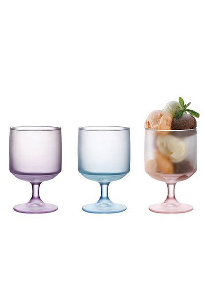 English Home Renkli Mat Cam 3 Lu Dondurma Kasesi 300 Ml Trendyol