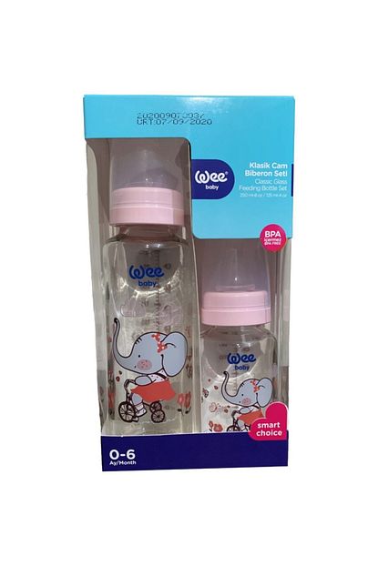 wee baby 2 li cam biberon seti 250 ml 125 ml 0 6 ay bpa icermez fiyati yorumlari trendyol