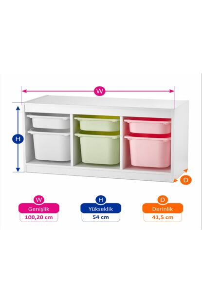 Vip Home Viphome Montessori Oyuncak Dolabi Trofast Saklama Duzenleme Unitesi Trendyol