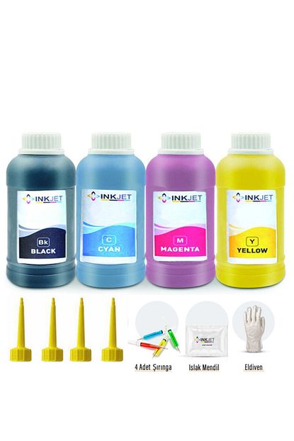 murekkep bitmeyen kartus murekkebi dolum seti murekkebi 4 renk 250 ml