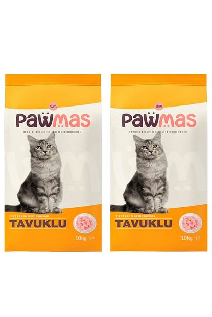 Pawmas Tavuklu Yetiskin Kedi Mamasi 10 Kg X 2 Adet Trendyol