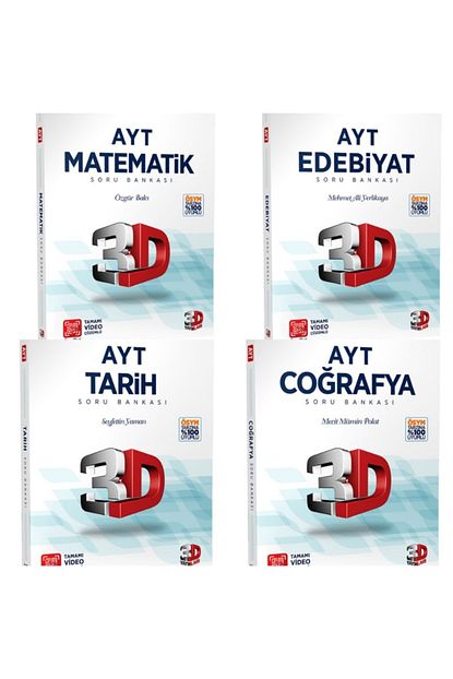 Cozum Yayinlari 3d Ayt Esit Agirlik Soru Bankasi Seti Deneme Sinavi Hediyeli Trendyol