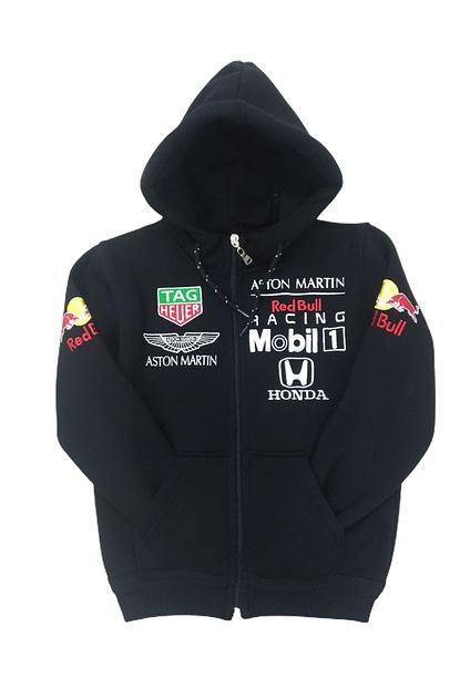 Elitbebe Erkek Cocuk Siyah Honda Logolu Kapusonlu Fermuarli Cepli Ici Tuylu Bomber Ceket Trendyol