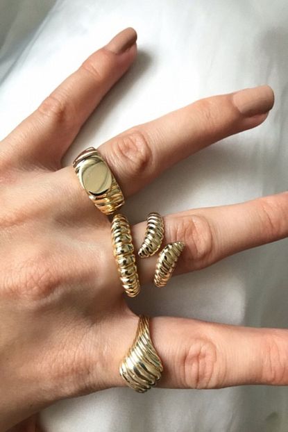 Jewelry With Aysu Vintage 4 Lu Gold Yuzuk Seti Trendyol