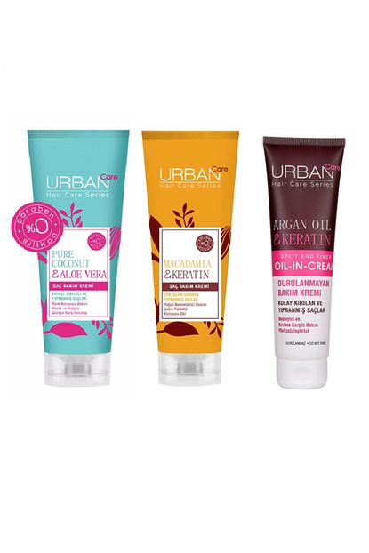 urban care saf hindistancevizi yagli krem 250 ml macadamia sac kremi 250 ml durulanmayan sac kremi 150 ml fiyati yorumlari trendyol