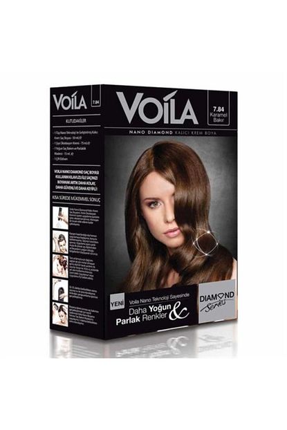 Voila Nano Diamond 7 84 Karamel Bakir Kalici Sac Boyasi Fiyati Yorumlari Trendyol