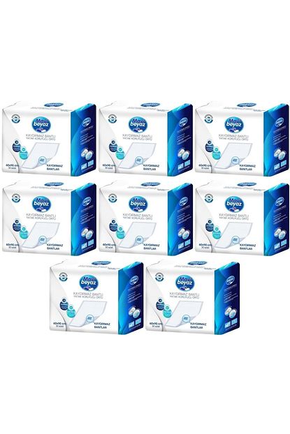 Mavi Beyaz Hasta Alt Acma Yatak Koruyucu Ortu 60 90 Cm 240 Adet 8pk 30 Kaydirmaz Bantli Trendyol