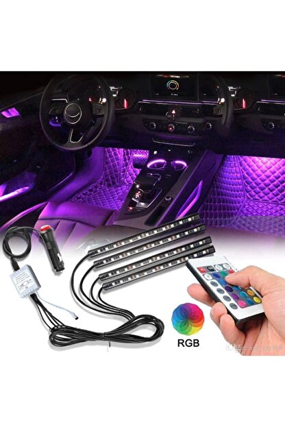 uraz oto aksesuar kia rio ayak alti rgb led kumandali arac ici aydinlatma fiyati yorumlari trendyol