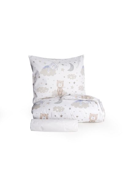 english home sleepy bear pamuklu bebe nevresim takimi 100x150 cm mavi fiyati yorumlari trendyol