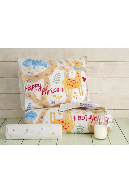 english home happy afrika pamuklu bebe nevresim takimi 100x150 cm sari fiyati yorumlari trendyol