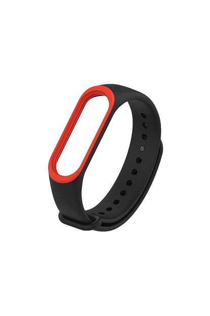 Xiaomi Mi Band 4 3 Akilli Bileklik Kordon Antialerjik Silikon Siyah Kirmizi Trendyol