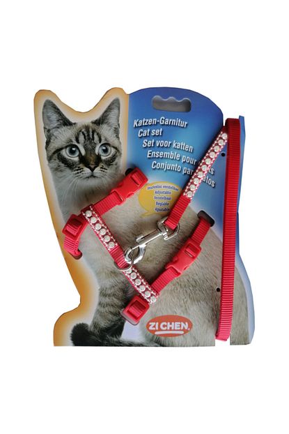 Markapet Atlantik Tasli Kedi Gogus Bel Tasmasi 20 32 Cm Kirmizi Trendyol