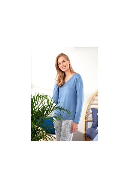 English Home Kadin Mavi Paisley Charm Viskon Pijama Takimi Trendyol See more of pijamas & pijamas on facebook. mavi paisley charm viskon pijama