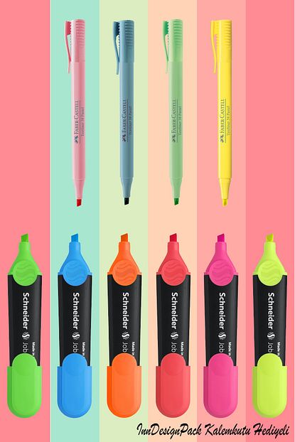 Inn Design Pack Fosforlu Kalem Seti Inn Faber Ve Schneider 10 Renkli Trendyol