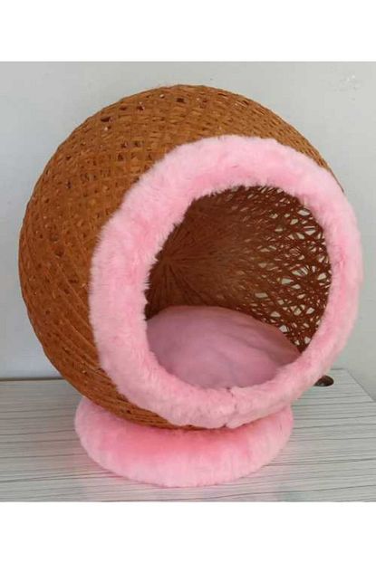 Ubalaystore Kahve Toz Pembe Kure Kedi Yuvasi Trendyol