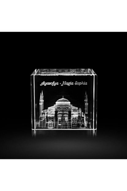 plaket 3d kristal ayasofya camisi
