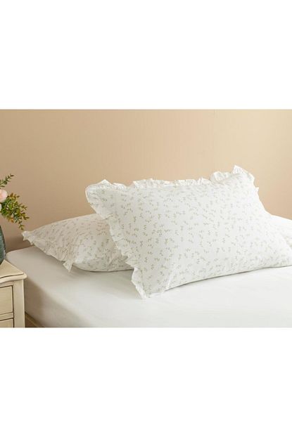 English Home Leafy Kombin Pamuklu 2 Li Yastik Kilifi 50x70 Cm Acik Yesil Trendyol
