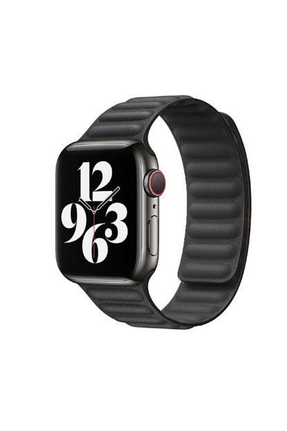 Nezih Case Deri Kayis Kordon 44mm Apple Watch Seri 4 Icin Siyah Renkli Sik Tasarim Trendyol