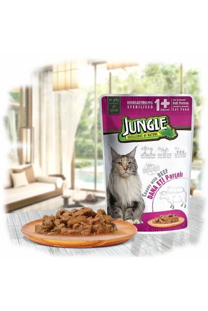 Jungle Pouch Kisir Kedi Yas Mamasi Biftekli 100grx22adet Trendyol