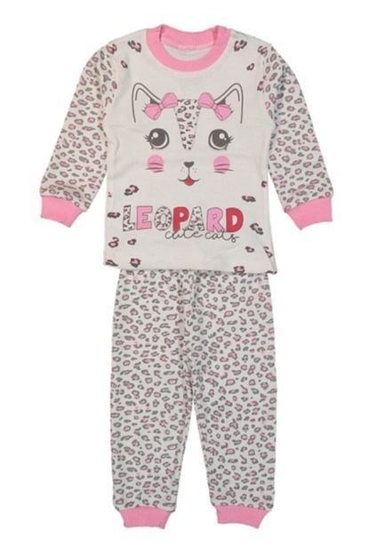Supermini Kiz Cocuk Pembe Leoparli Kedi 2li Pijama Takimi 2 Yas Trendyol