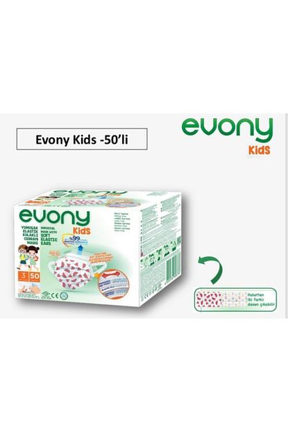 Evony Kids 3 Katli Yumusak Kulakli Maske 50 Li 3 Paket 150 Adet Fiyati Yorumlari Trendyol