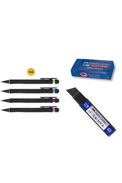 prime 0 7 versatil kalem klasik renkler faber castell 0 7 uc ve sinav silgisi