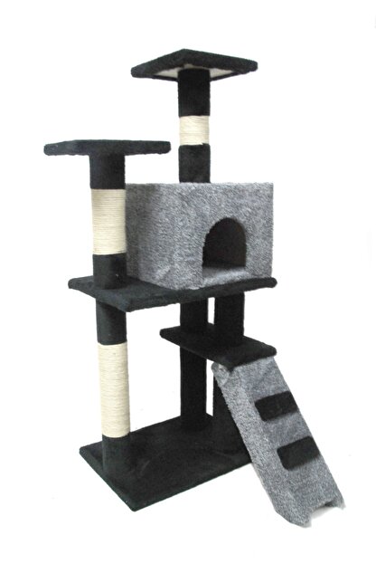 Tiger Pets Miss Cat Luks Kedi Evi Ve Tirmalama Gri 55x45x130 Cm Trendyol