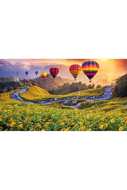 Timearte Ucan Renkli Balonlar Kanvas Tablo 50 X 70 Cm Trendyol