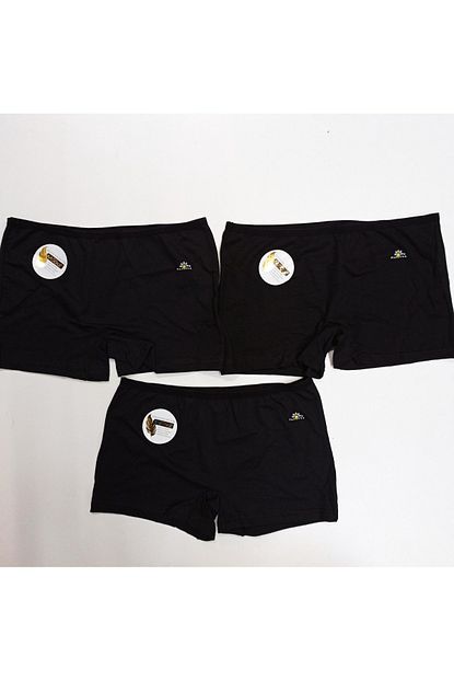 kadin siyah modal boxer 3 lu