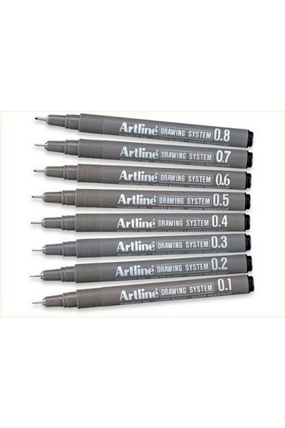 drawing system teknik cizim kalemi seti 8 li